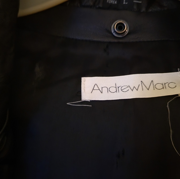 Andrew Marc Black Leather Motorcycle Jacket - Picture 6 of 10